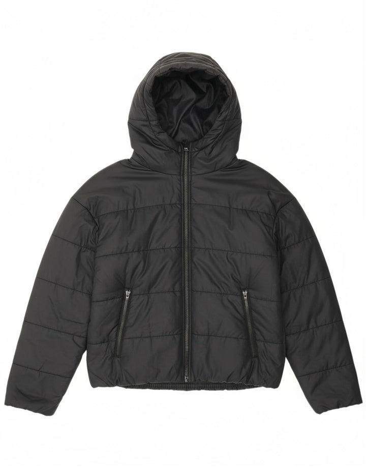 Jaqueta Nike Feminina Oversized com Capuz Gráfico Acolchoada UK 10 Pequena Preta