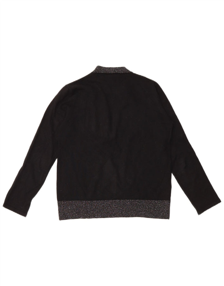 Suéter feminino ALVIERO MARTINI com gola redonda IT 40 preto pequeno