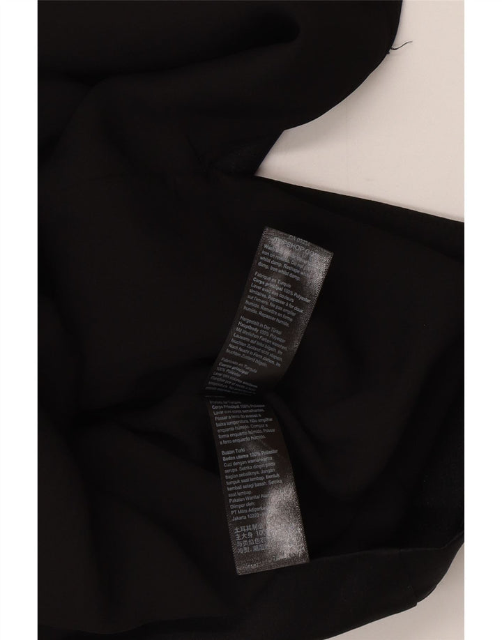 Topshop feminino mini vestido sem ombro Reino Unido 10 poliéster preto pequeno