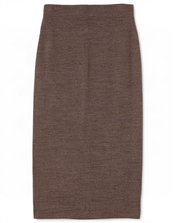 Zara Saia midi feminina de cintura alta pequena W26 algodão marrom