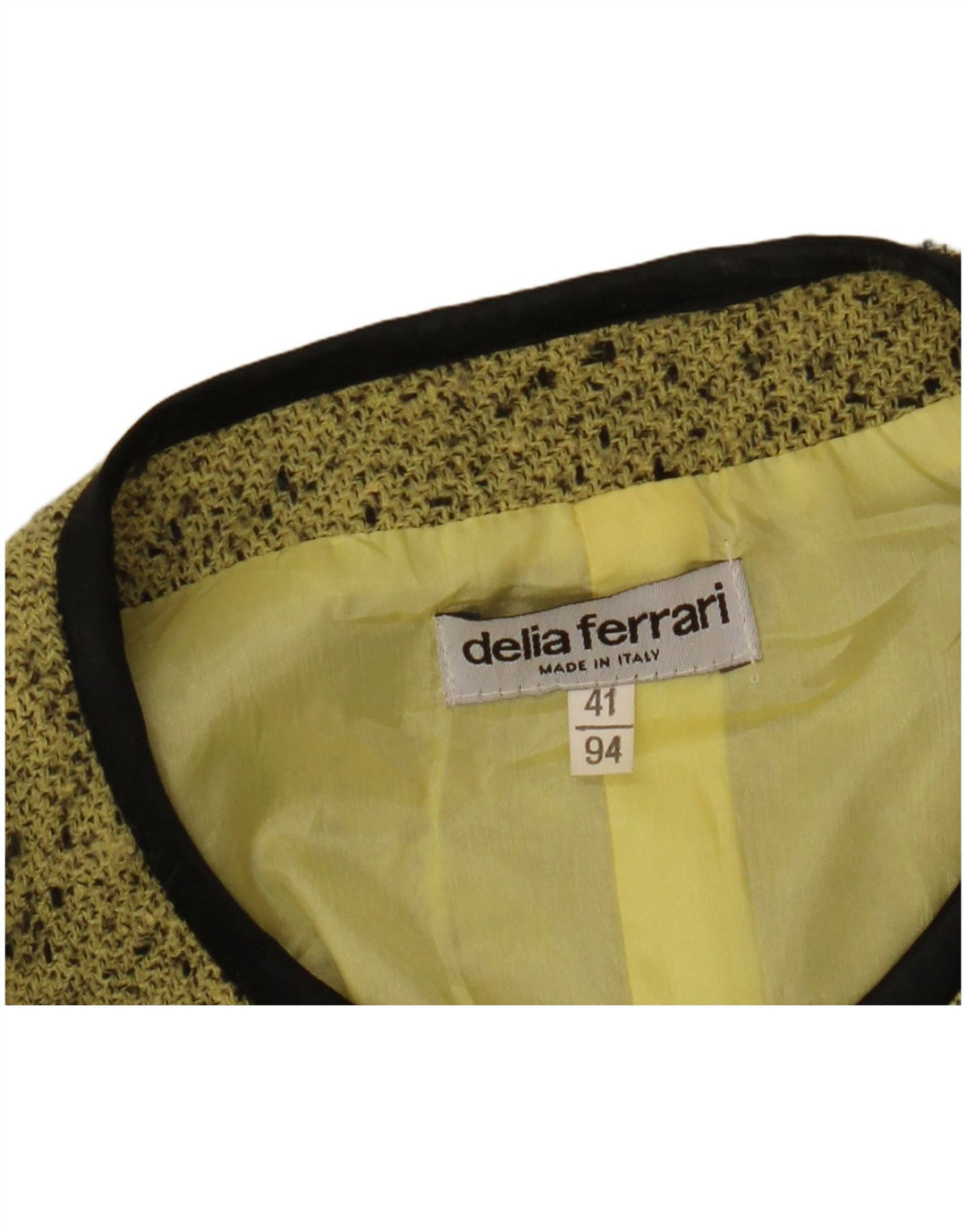 Jaqueta blazer feminina DELIA FERRARI manga 3/4 grande IT 41 verde pequeno