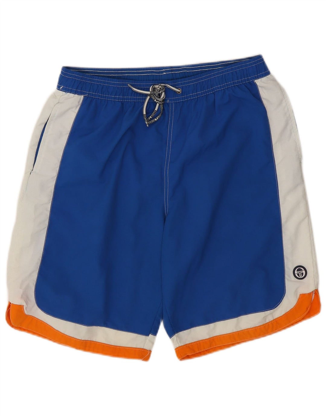 Shorts de natação masculino Sergio Tacchini médio azul colorblock poliamida
