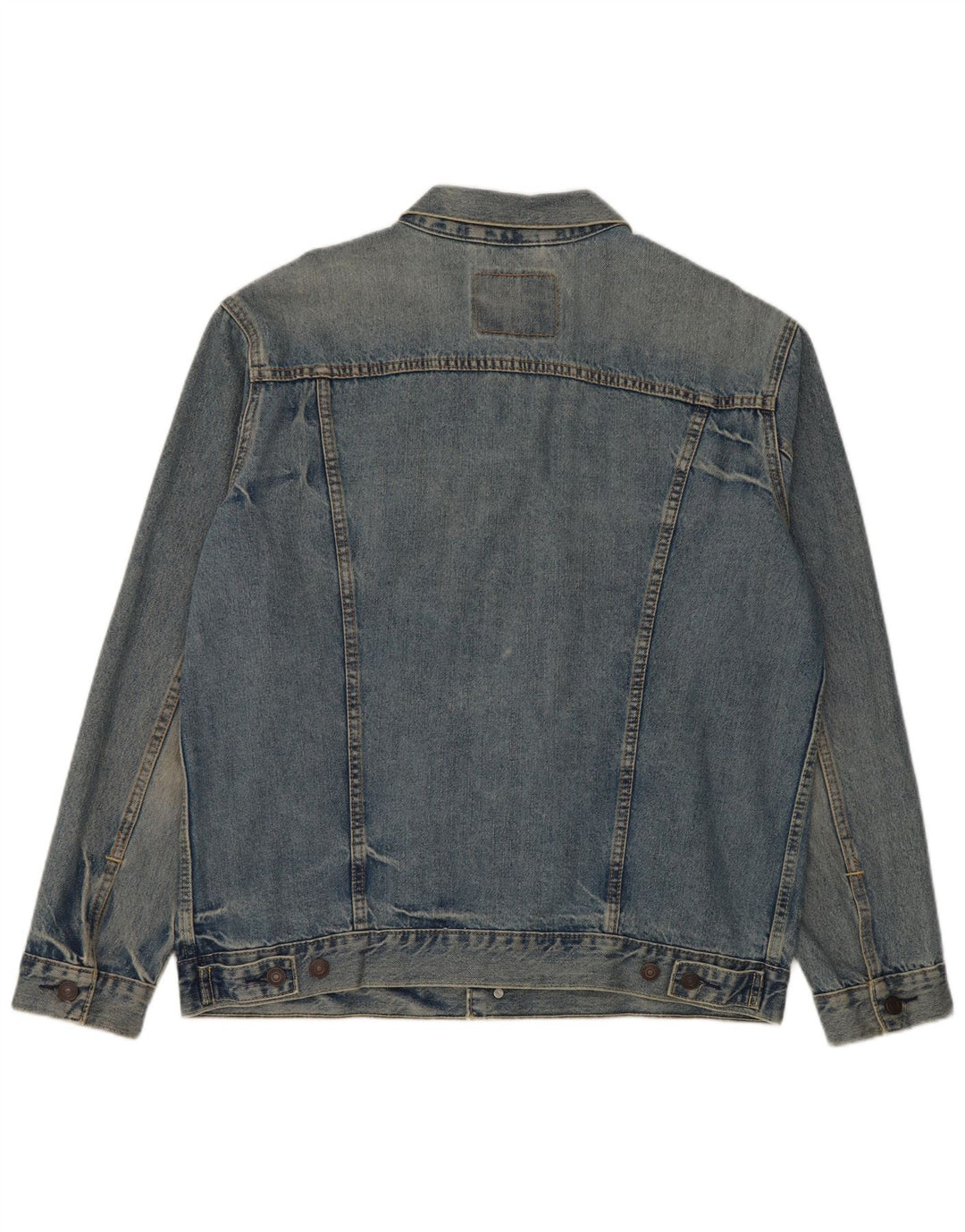Jaqueta jeans masculina Levi's UK 42 XL azul algodão