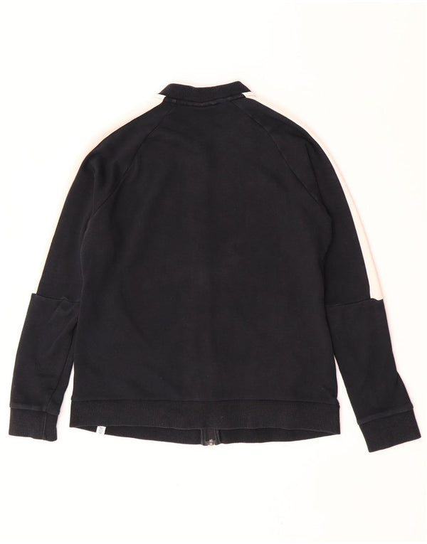 Puma Womens Tracksuit Top Jacket UK 16 Grande Preto Colourblock Algodão
