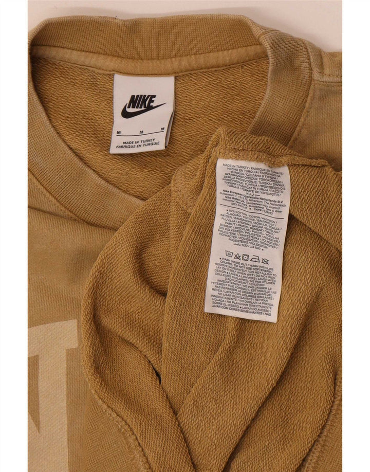 Nike masculino gráfico moletom jumper médio algodão marrom