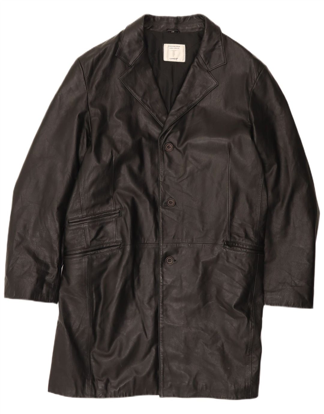 Casaco masculino de couro Free Heron da Conbipel IT 54 XL couro preto