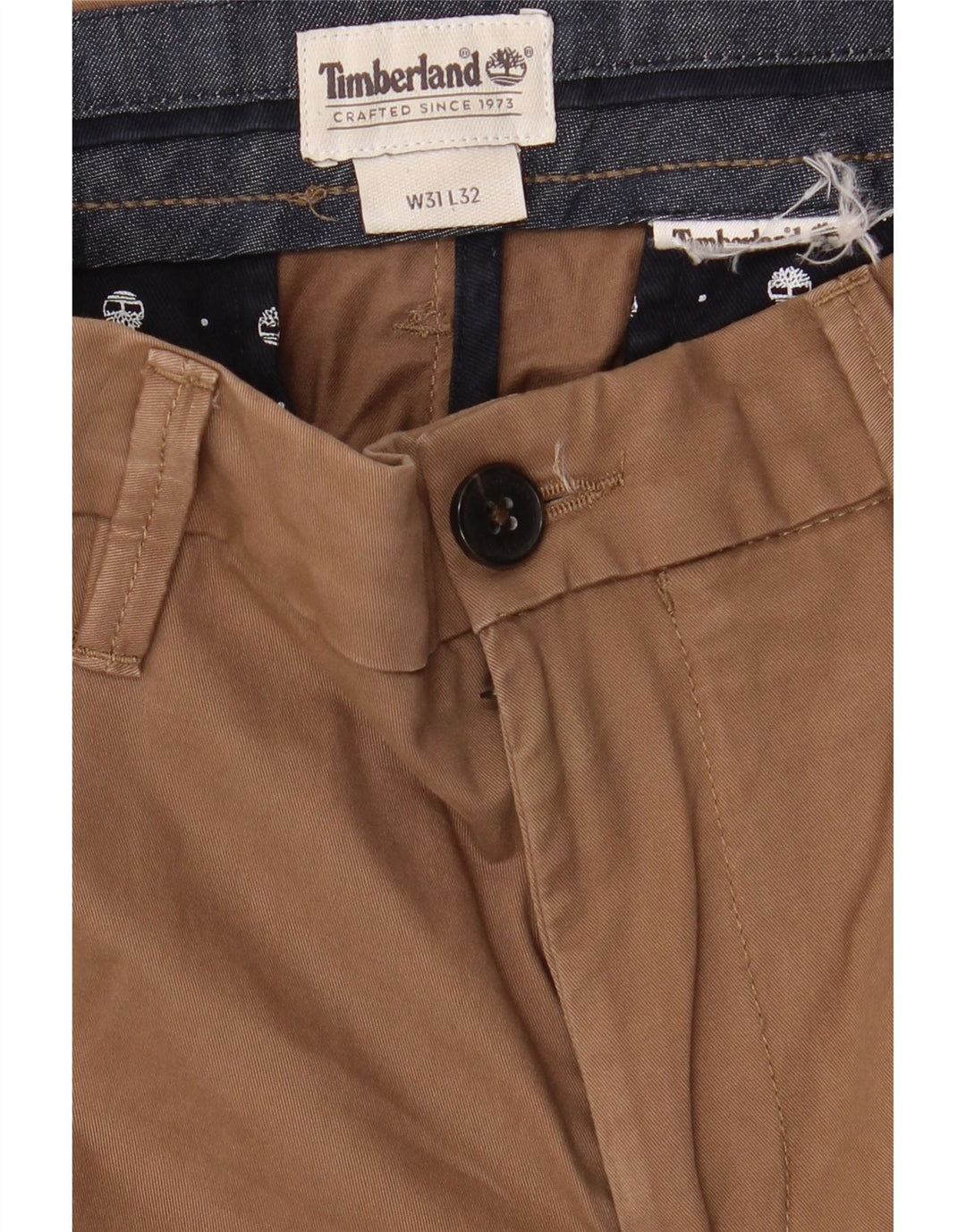Calça chino reta masculina TIMBERLAND W31 L32 marrom