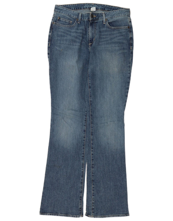 EDDIE BAUER Jeans feminino ligeiramente curvilíneo com corte bootcut US 8 médio W32 L34 azul