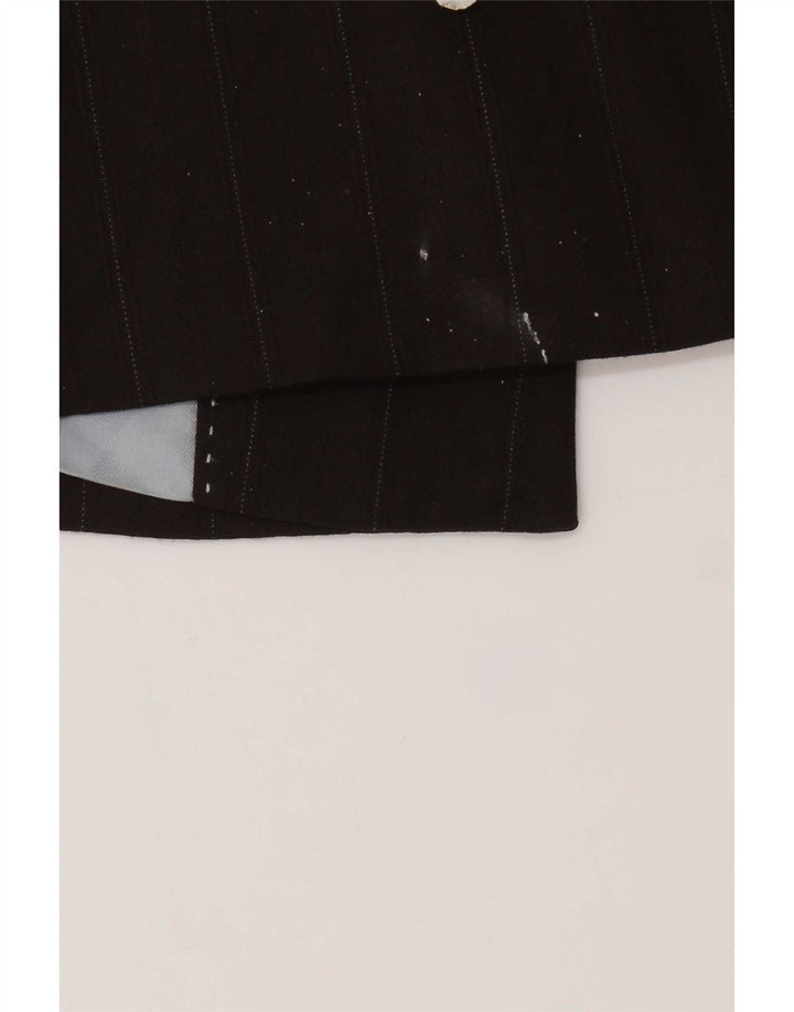 Sobretudo feminino Marks & Spencer UK 20 2XL poliéster listrado marrom