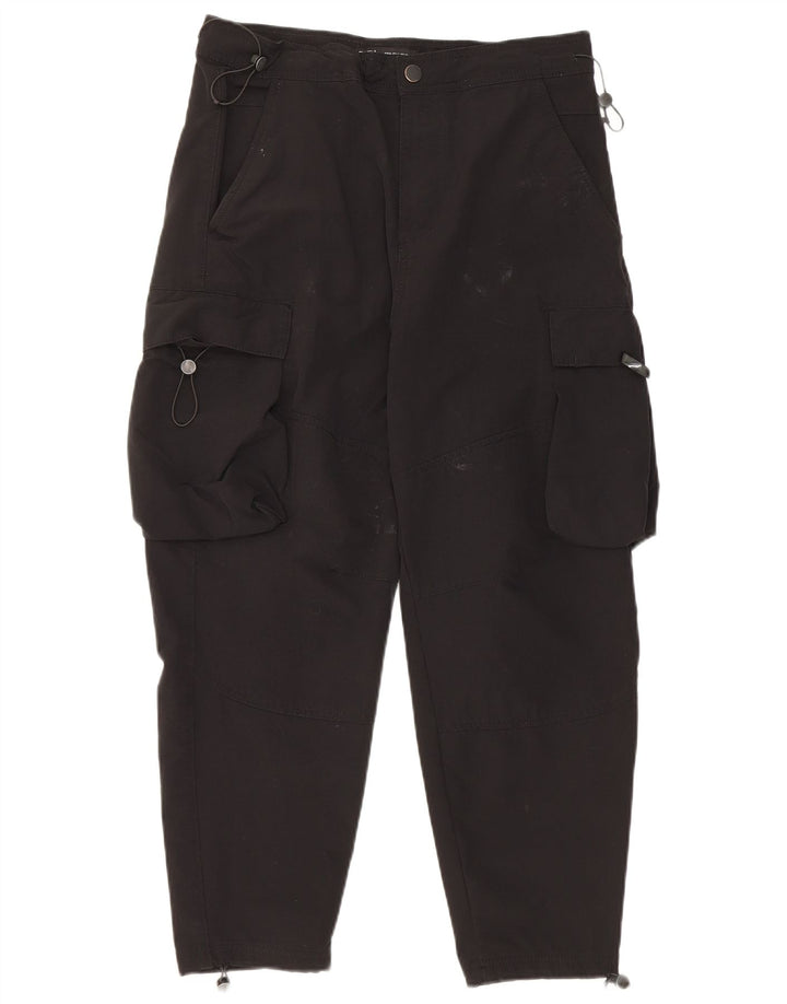 Calça cargo masculina Zara Crop Tapered média W32 L24 preta