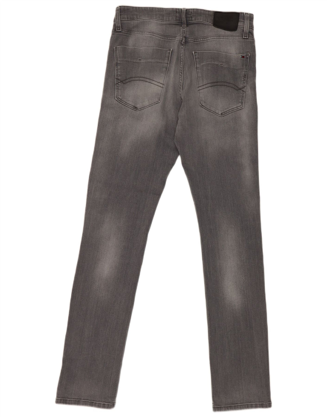 Tommy Hilfiger Masculino Slim Jeans W33 L34 Cinza Algodão