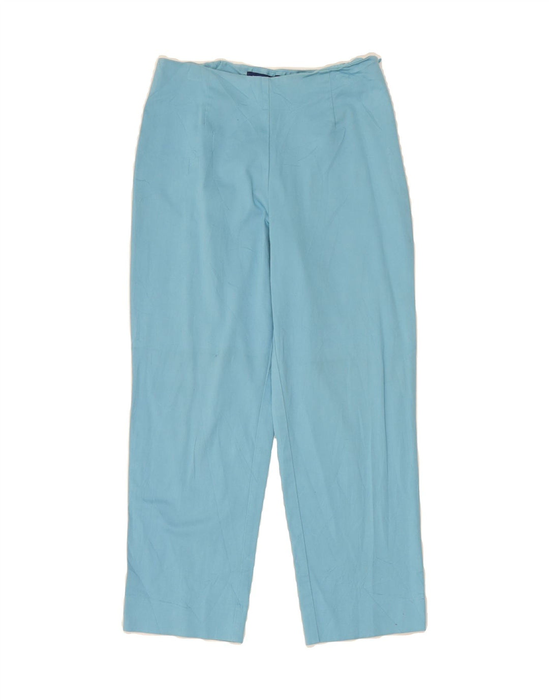 IZOD Womens Straight Cropped Trousers US 6 Medium W28 L23 Blue Cotton Vintage Izod and Second-Hand Izod from Messina Hembry 