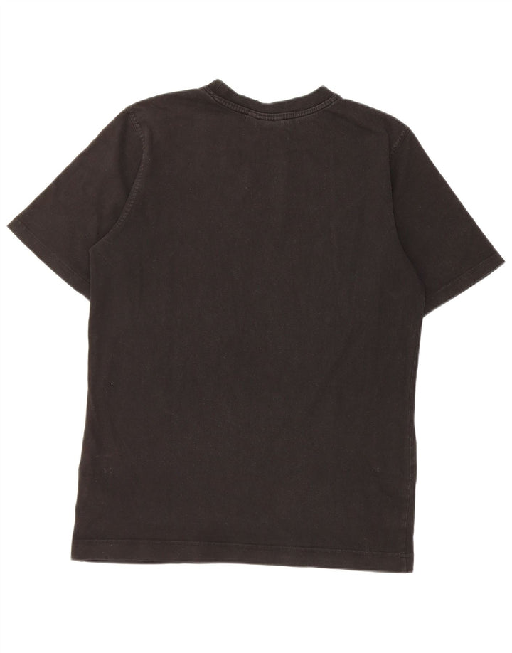 Puma Mens Graphic T-Shirt Top Pequeno Algodão Preto