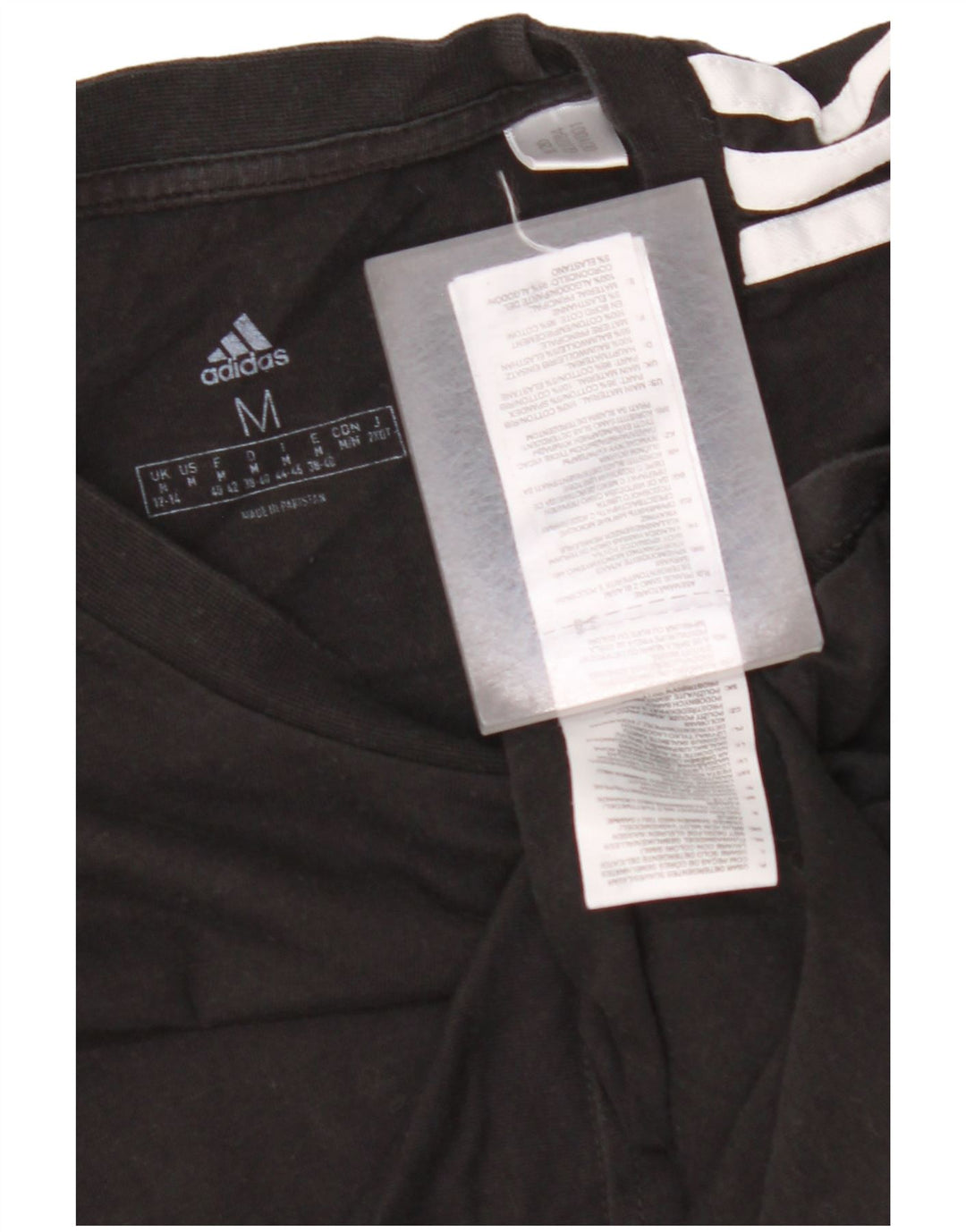 Camiseta feminina ADIDAS UK 12/14 médio algodão preto