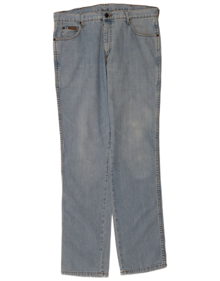 Wrangler Masculino Texas Straight Jeans W36 L34 Azul Algodão