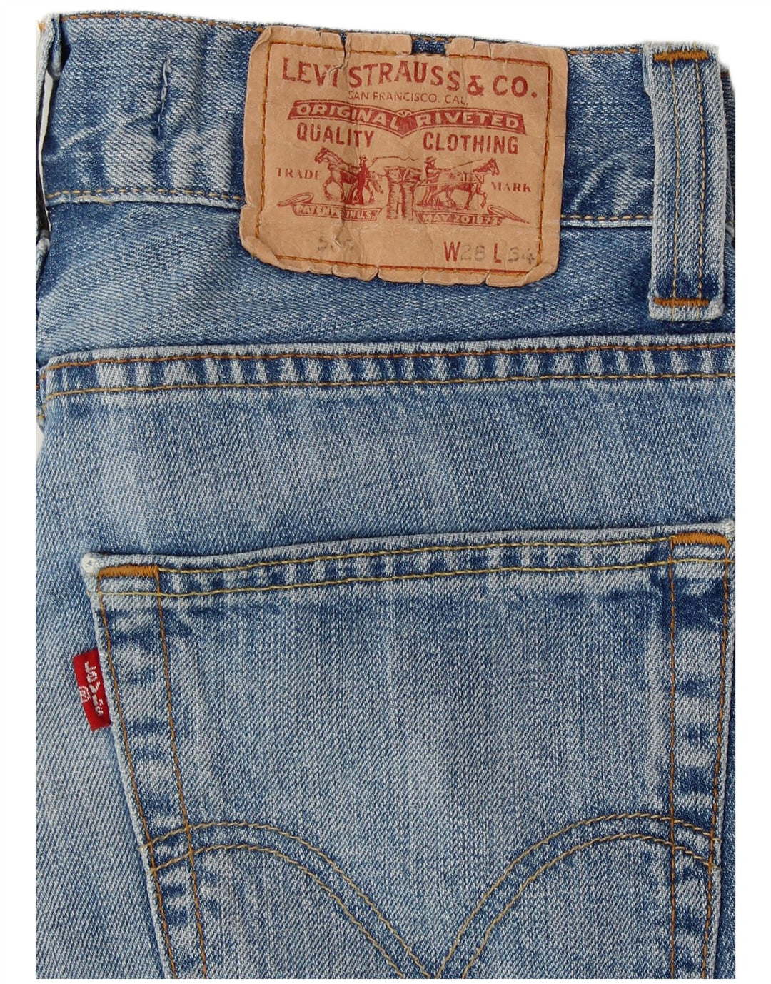 Shorts jeans feminino LEVI'S 506 Standard Fit W28 azul médio