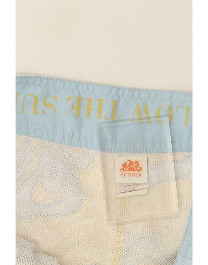 Shorts de natação masculino Sundek poliéster floral amarelo médio