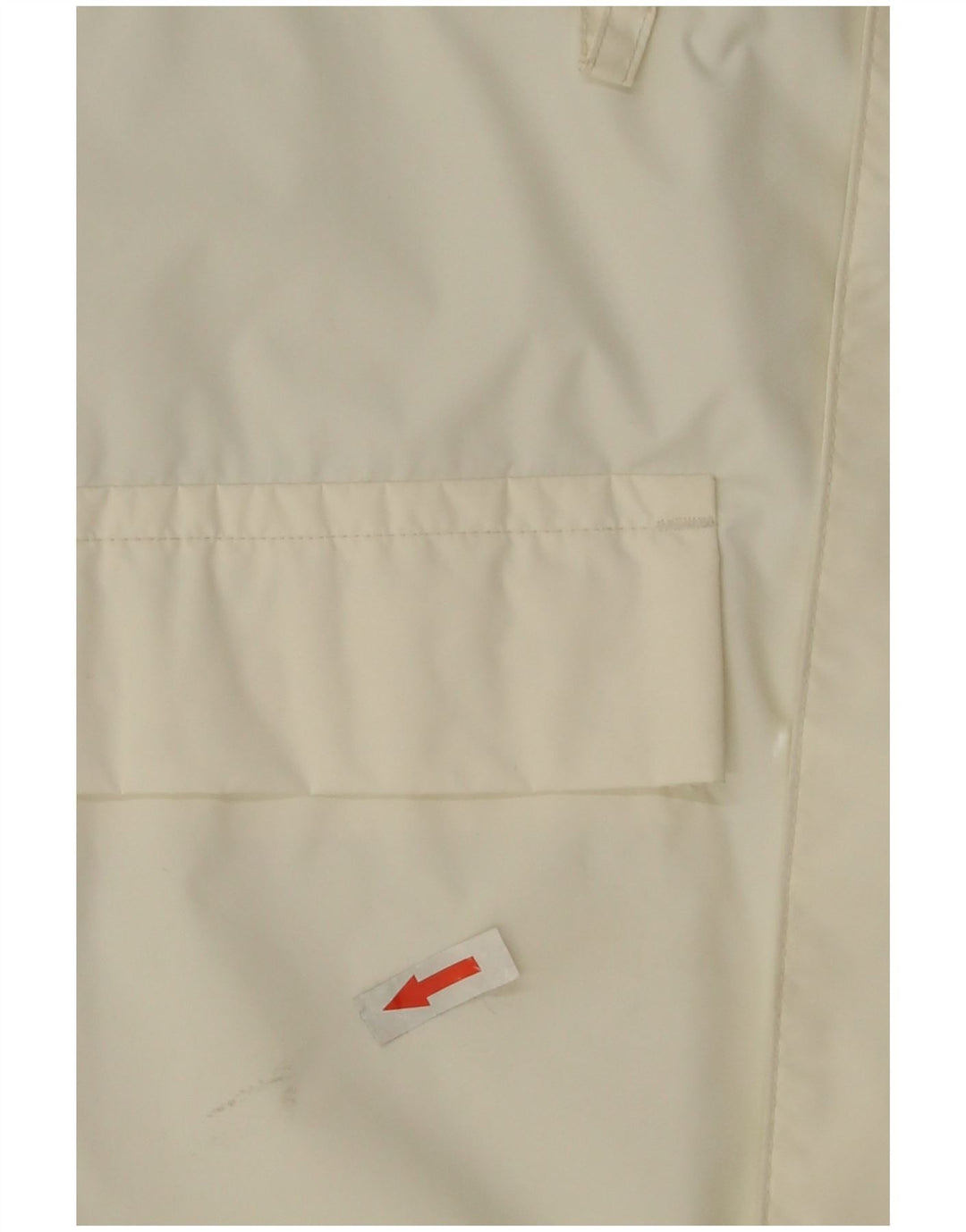 Jaqueta de chuva masculina Nautica UK 40 grande bloco colorido branco nylon