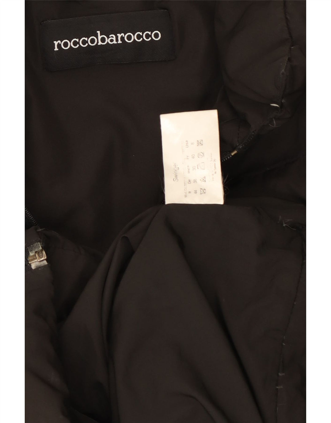 Casaco acolchoado feminino Roccobarocco US 8 médio preto