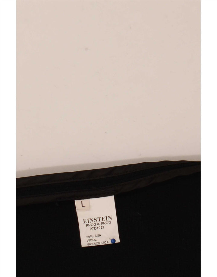 Sobretudo feminino Einstein UK 14 grande lã preta