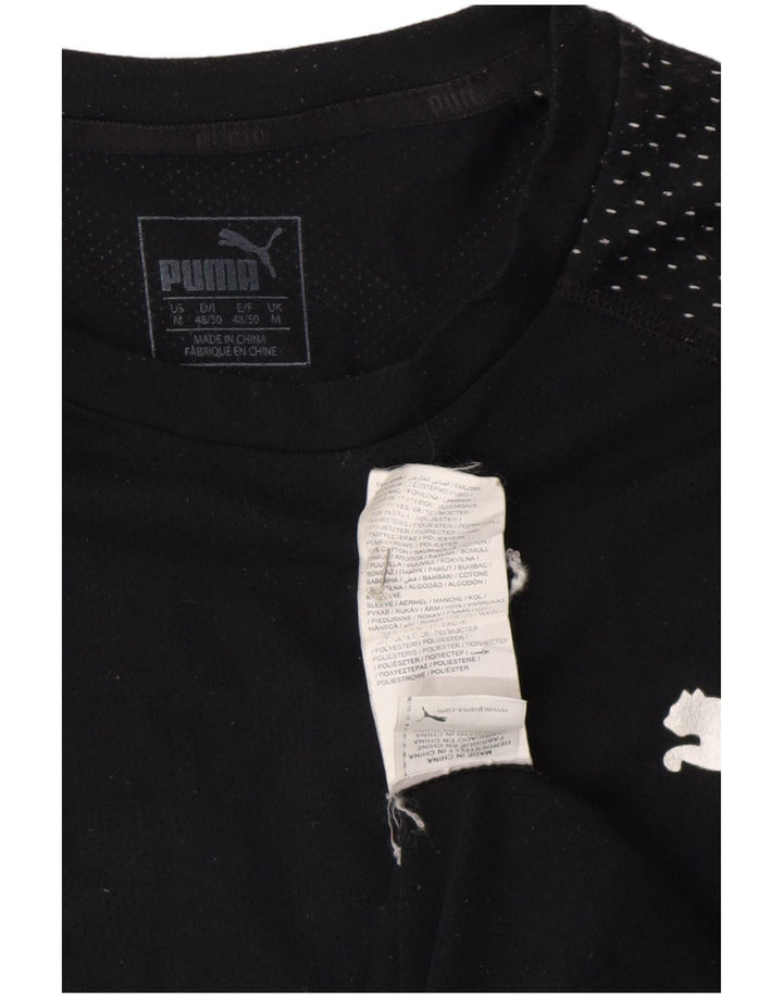 Puma Camiseta Masculina Top Médio Poliéster Preto