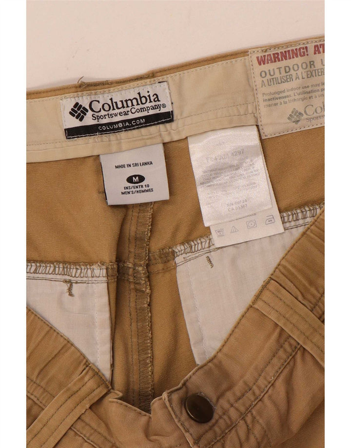 Columbia Mens Cargo Shorts Médio W32 Algodão Bege