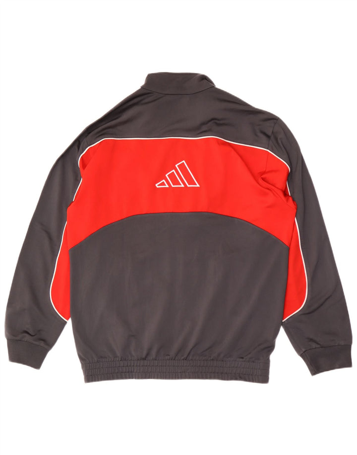 Adidas Mens Full Tracksuit UK 36/38 Pequeno Cinza Colourblock Poliéster