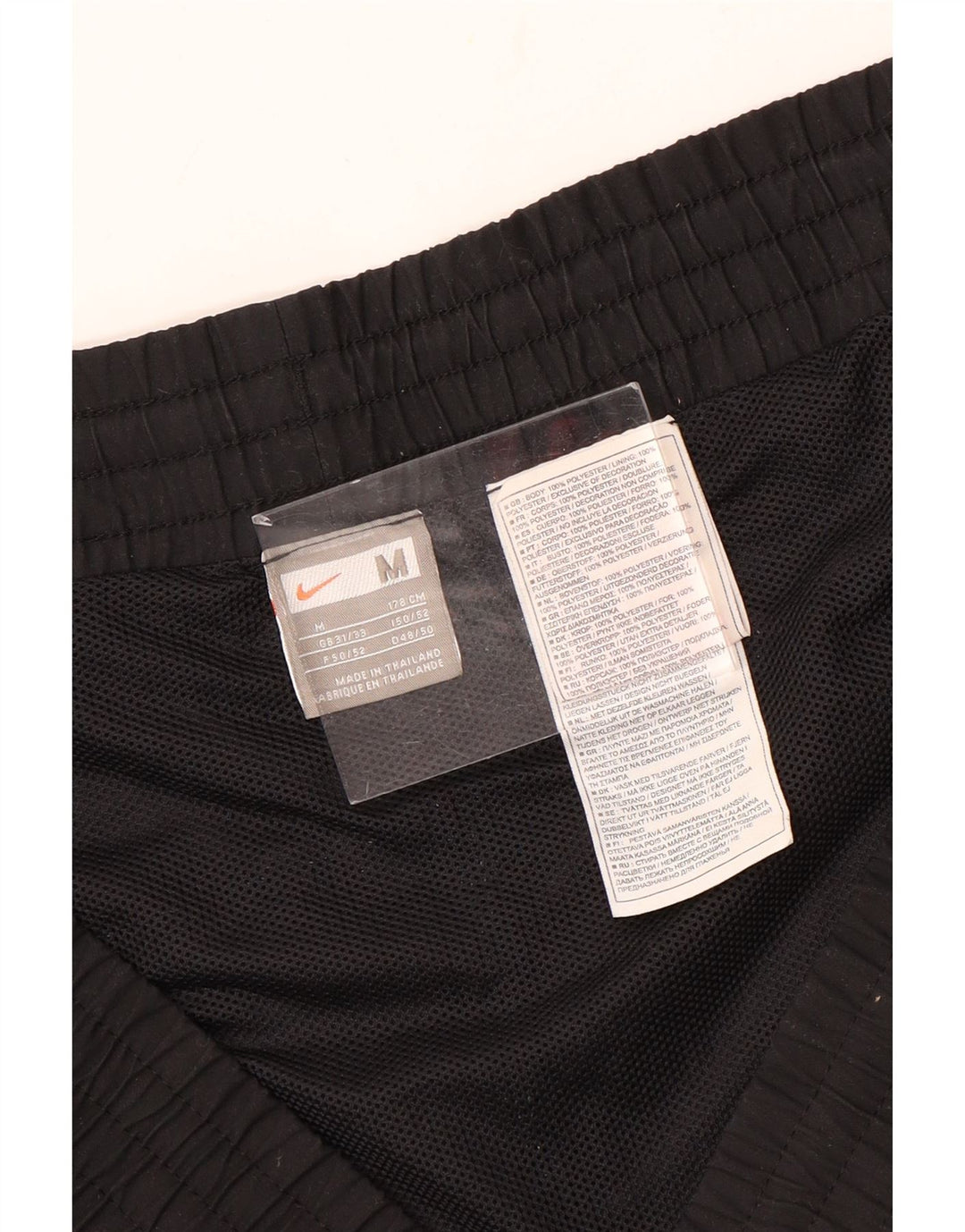 Shorts esportivos gráficos masculinos NIKE poliéster preto médio