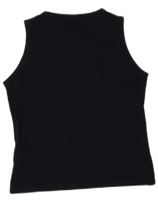Colete curto feminino Fred Perry UK 12 algodão preto médio