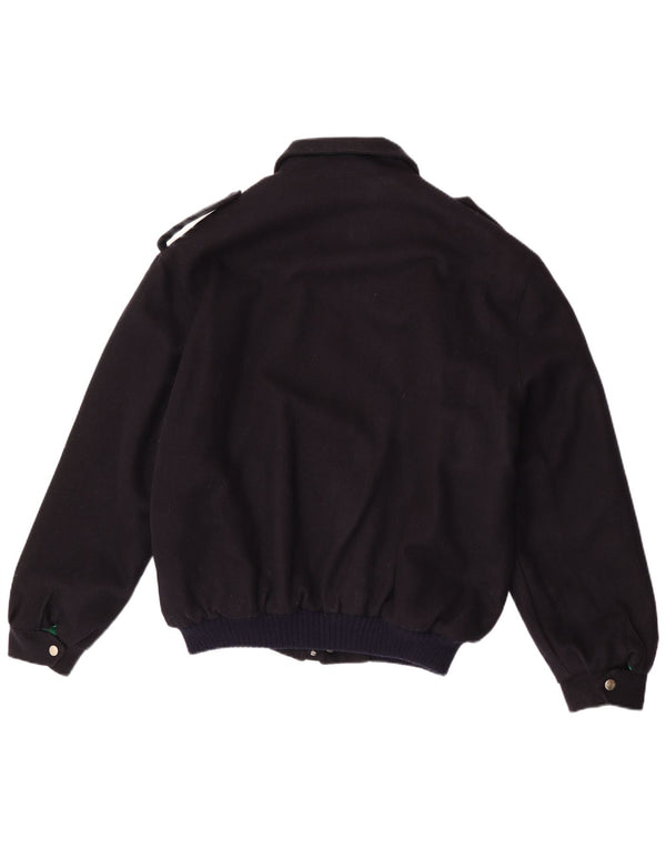Jaqueta bomber militar masculina vintage UK 40 grande azul marinho