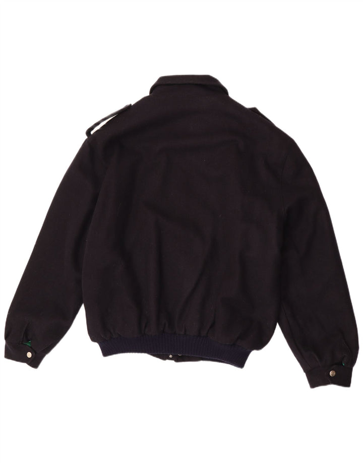Jaqueta bomber militar masculina vintage UK 40 grande azul marinho