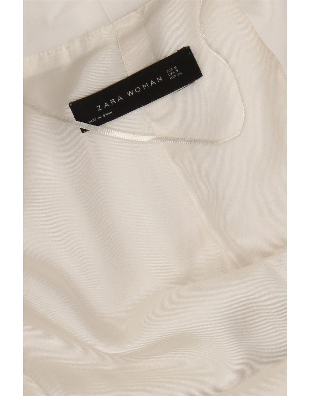 Zara Jaqueta blazer feminina manga 3/4 aberta Reino Unido 10 pequena branca