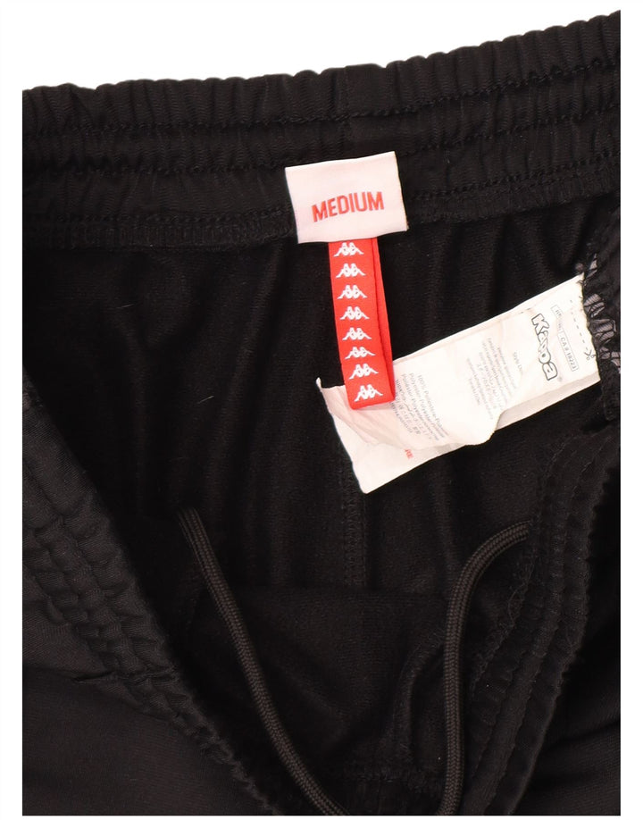 Kappa Mens Graphic Tracksuit Calças Joggers Médio Preto Poliéster
