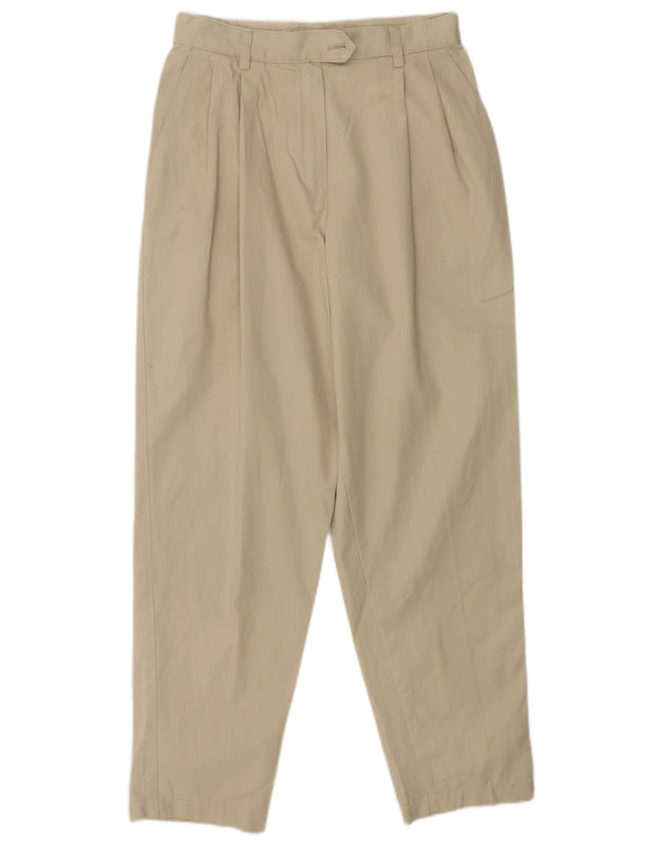 Marks & Spencer Calças Chino femininas de ajuste relaxado Reino Unido 10 Pequeno W25 L26 Bege