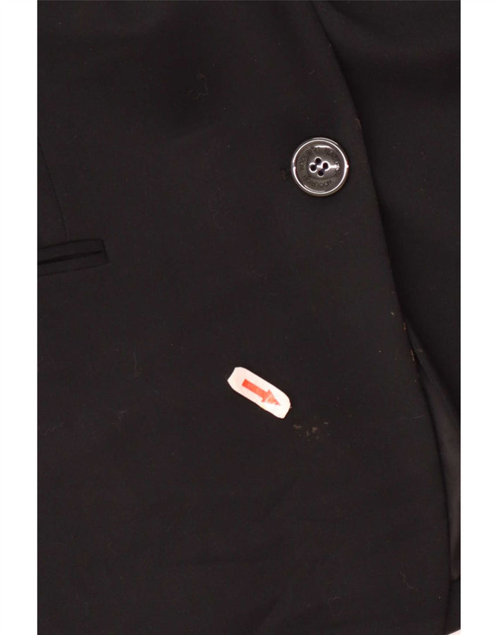 Jaqueta Blazer Sisley Feminina com 2 Botões Reino Unido 12 Médio Preto
