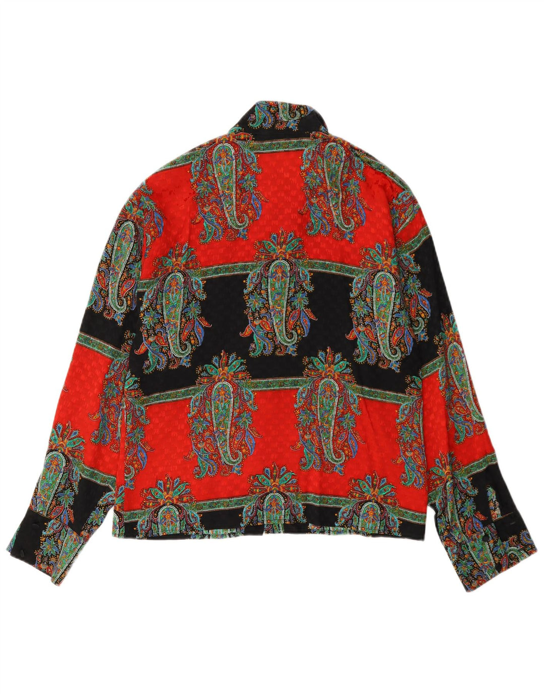 Blusa feminina Genny Reino Unido 14 seda paisley média multicolorida