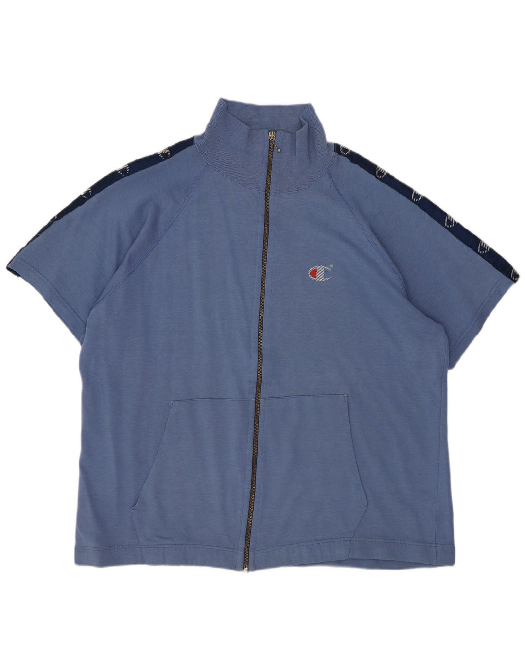 Champion feminino oversized gráfico agasalho top jaqueta reino unido 16 grande azul
