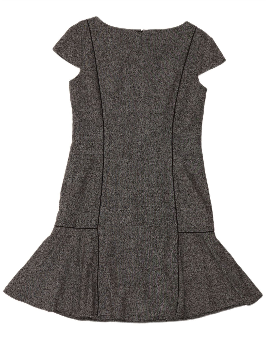 Próximo Vestido feminino cintura baixa UK 10 pequeno poliéster cinza