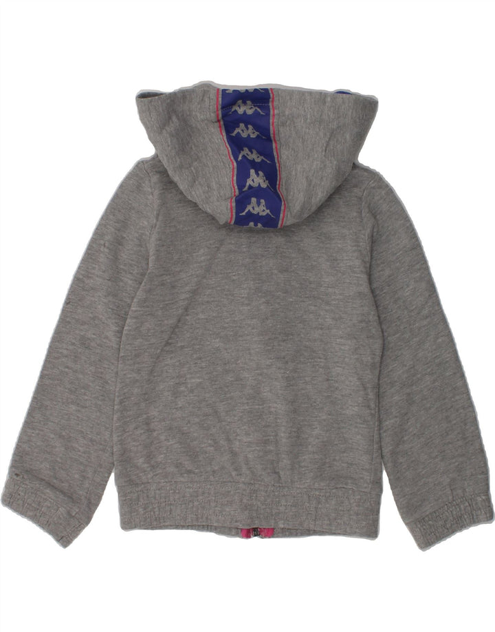 KAPPA Girls Zip Hoodie Sweater 5-6 Years  Grey Cotton | Vintage Kappa | Thrift | Second-Hand Kappa | Used Clothing | Messina Hembry 