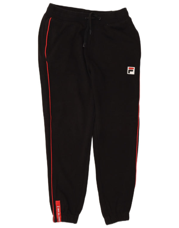 Calça de treino masculina Fila Joggers XS preto listrado de algodão