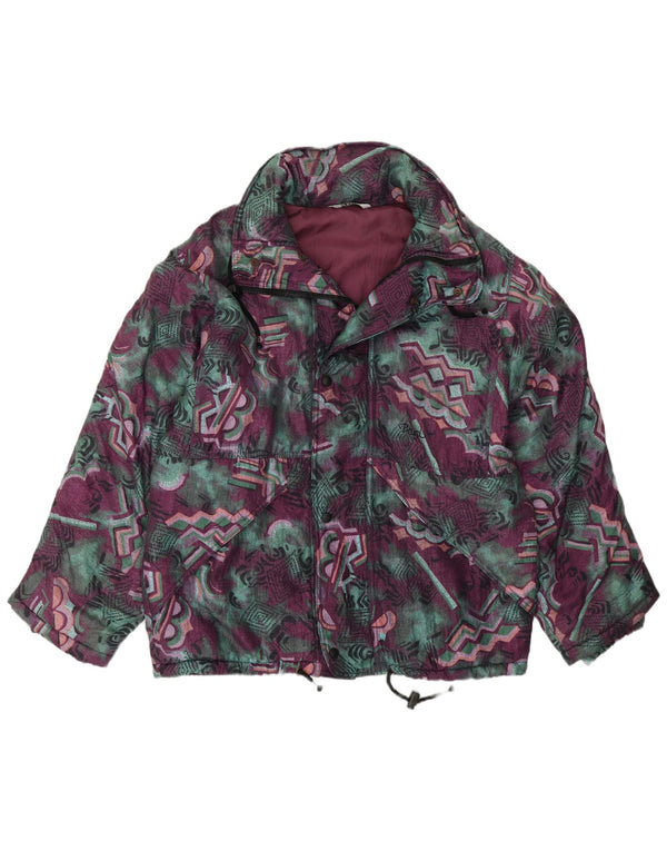 Jaqueta corta-vento masculina Brugi com padrão abstrato UK 42 XL multicolorida
