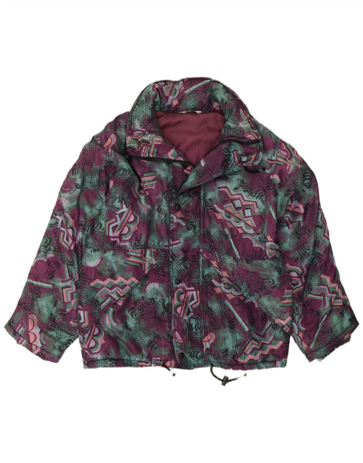 Jaqueta corta-vento masculina Brugi com padrão abstrato UK 42 XL multicolorida