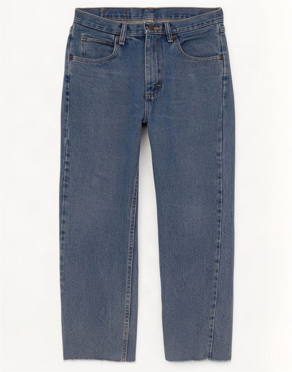 Wrangler Mens Straight Jeans W31 L27 Azul Algodão