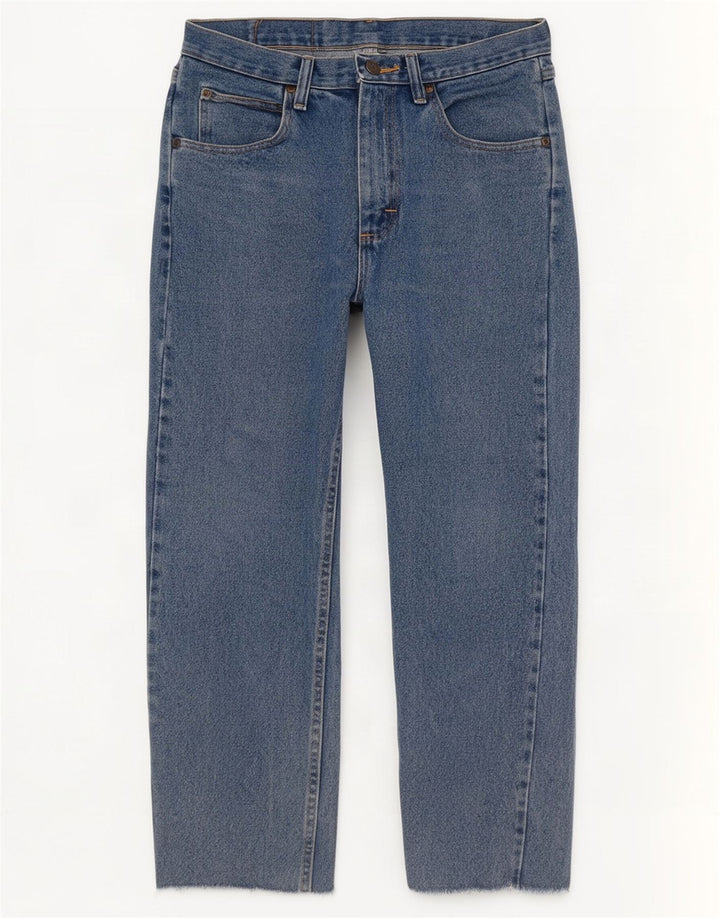 Wrangler Mens Straight Jeans W31 L27 Azul Algodão