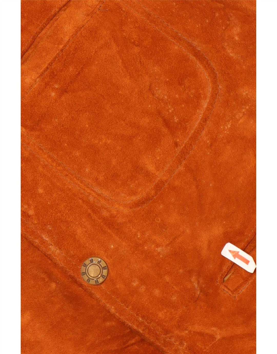 Colete masculino vintage de camurça pequeno couro marrom