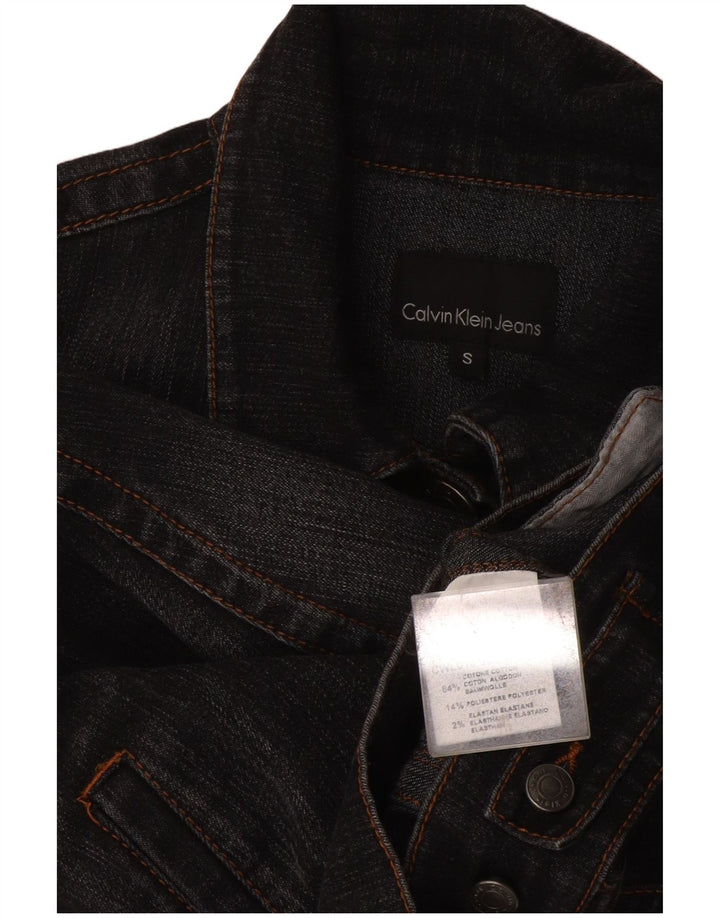 Jaqueta jeans feminina Calvin Klein, 10 algodão cinza pequeno