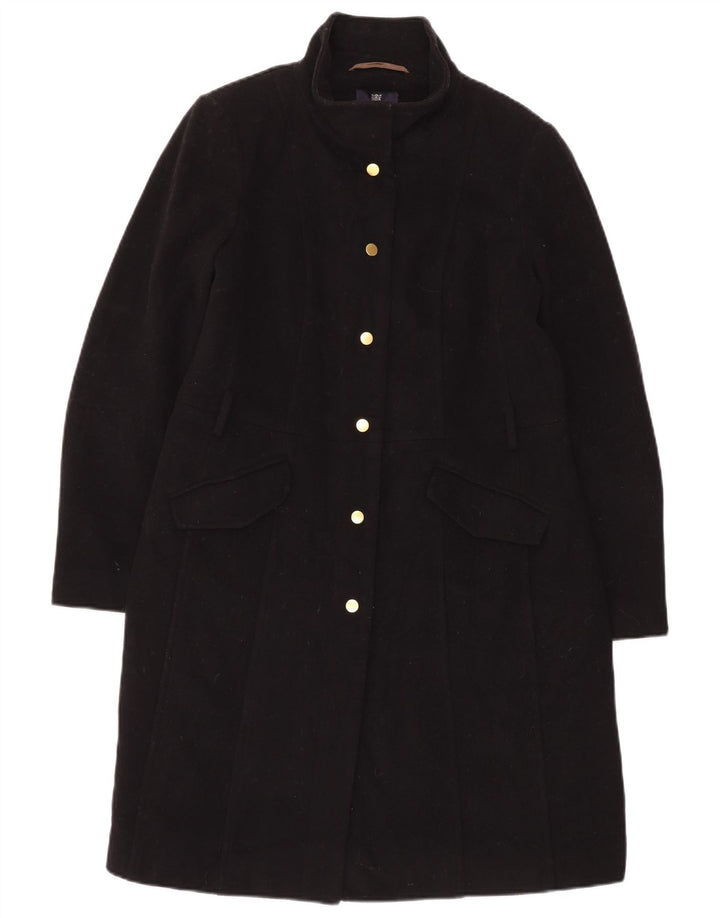 Sobretudo feminino Marks & Spencer UK 14 grande lã preta