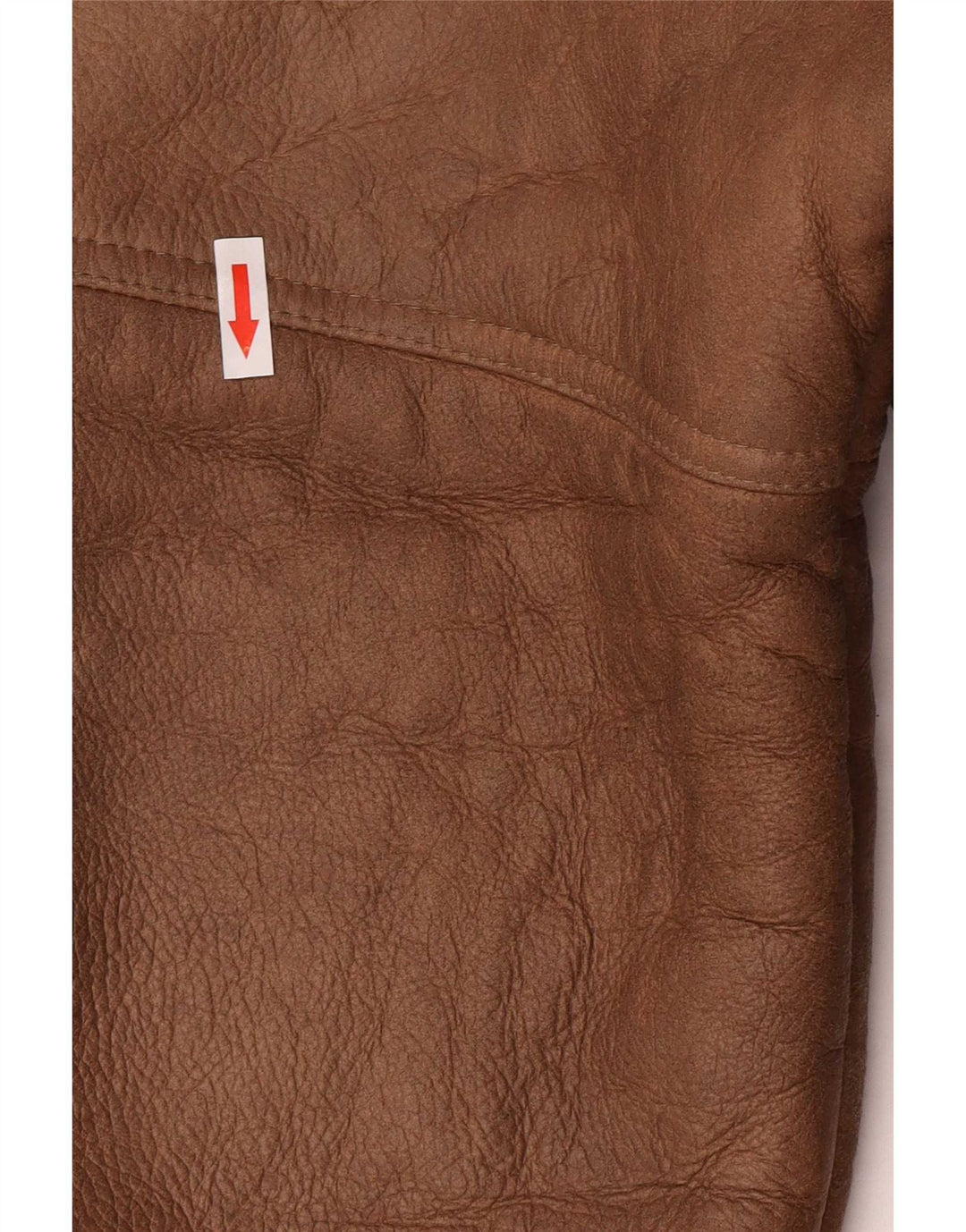 Sobretudo masculino Coveri com capuz de shearling EU 54 2XL couro marrom
