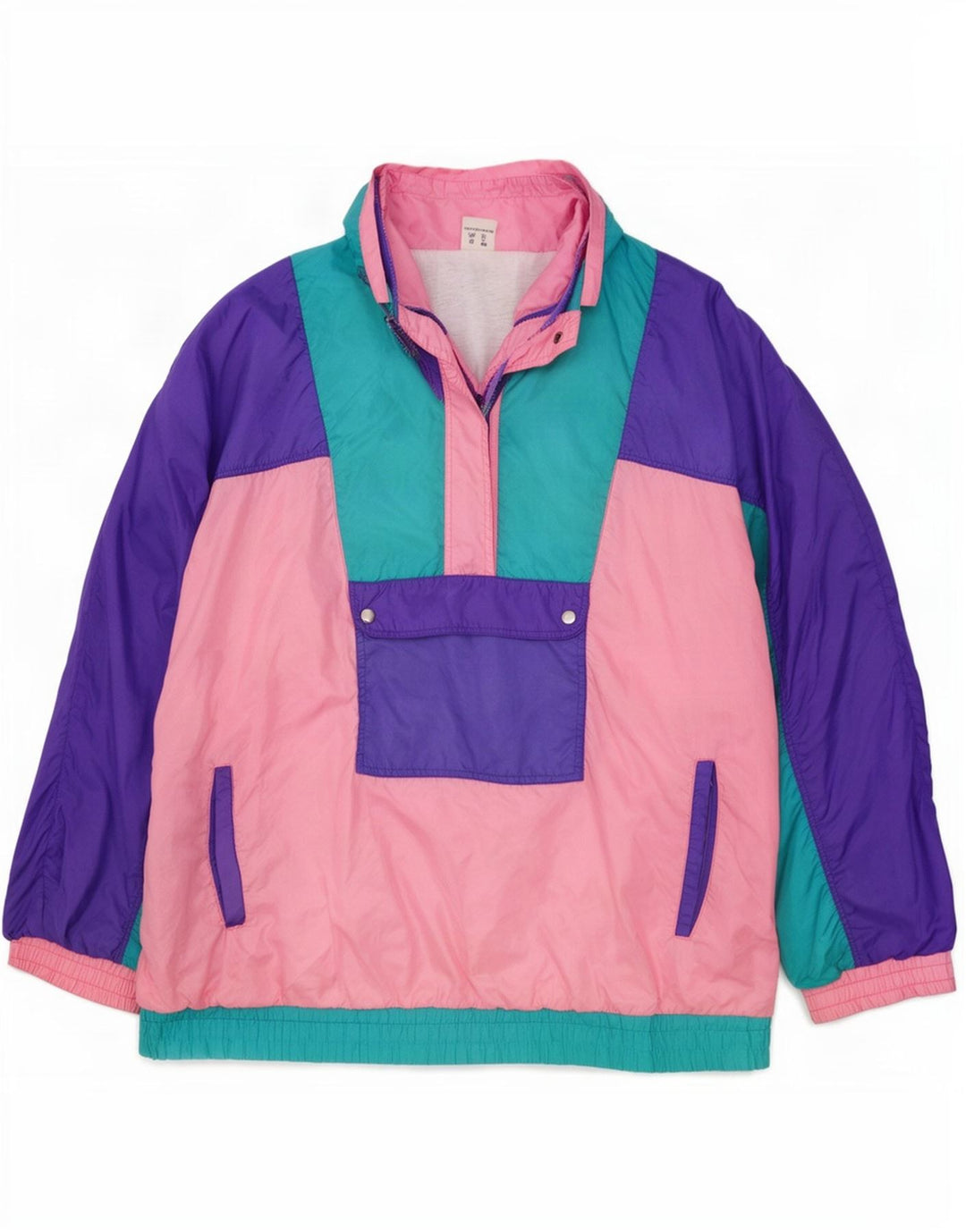 Jaqueta superior de agasalho feminino superior IT 56 4XL Colorblock multicolorido