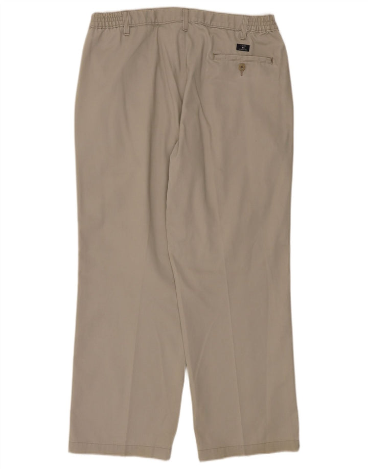 Calça chino masculina Marks & Spencer azul Harbour Pegged W38 L29 bege